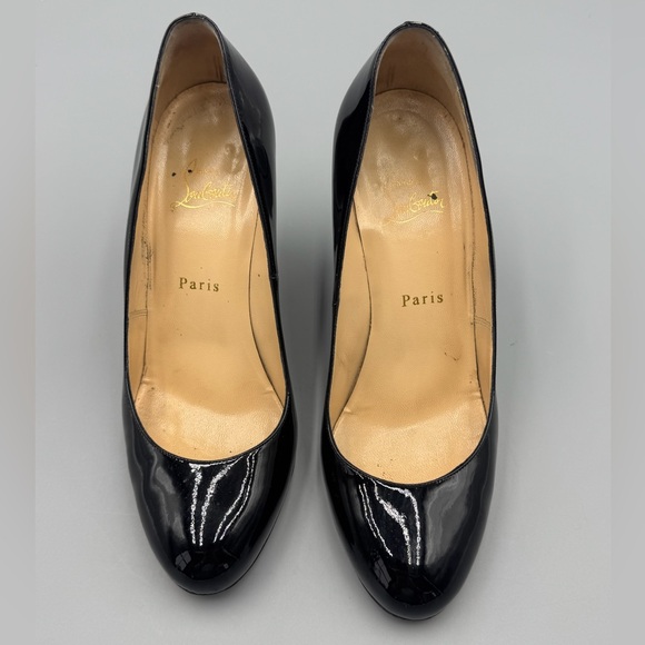 Christian Louboutin Black Patent Leather Pumps - 39.5 - Picture 3 of 11